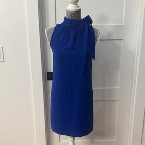 Ann Taylor Royal Blue Bow-Tie Mini Dress